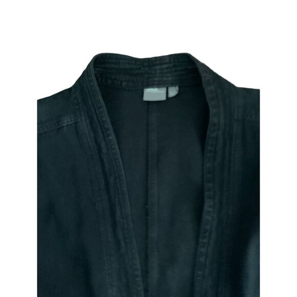 ASOS Black Denim 3/4 Sleeves Open front Cardigan Size Med - Picture 6 of 11